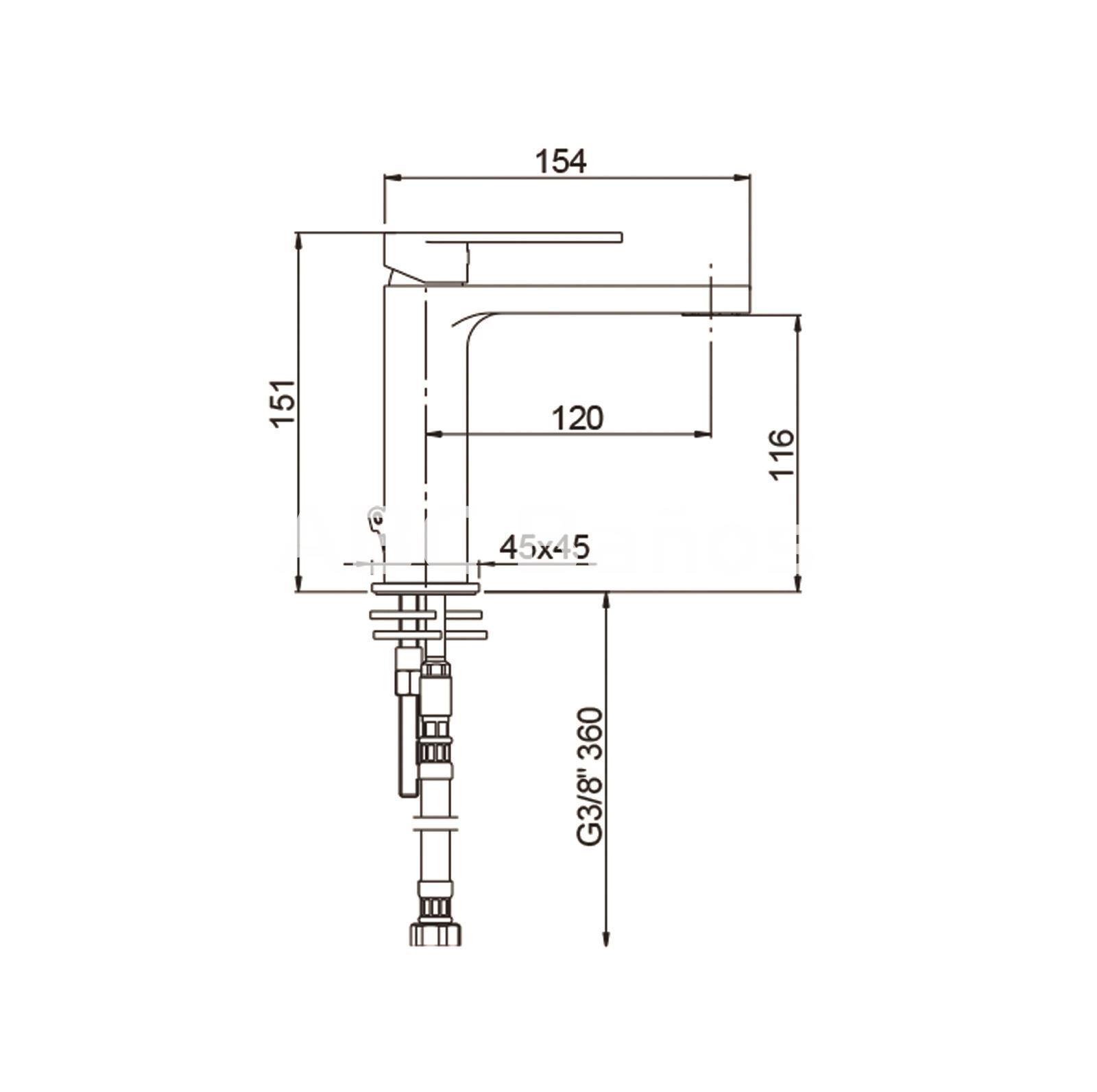 Grifo de lavabo Bold black